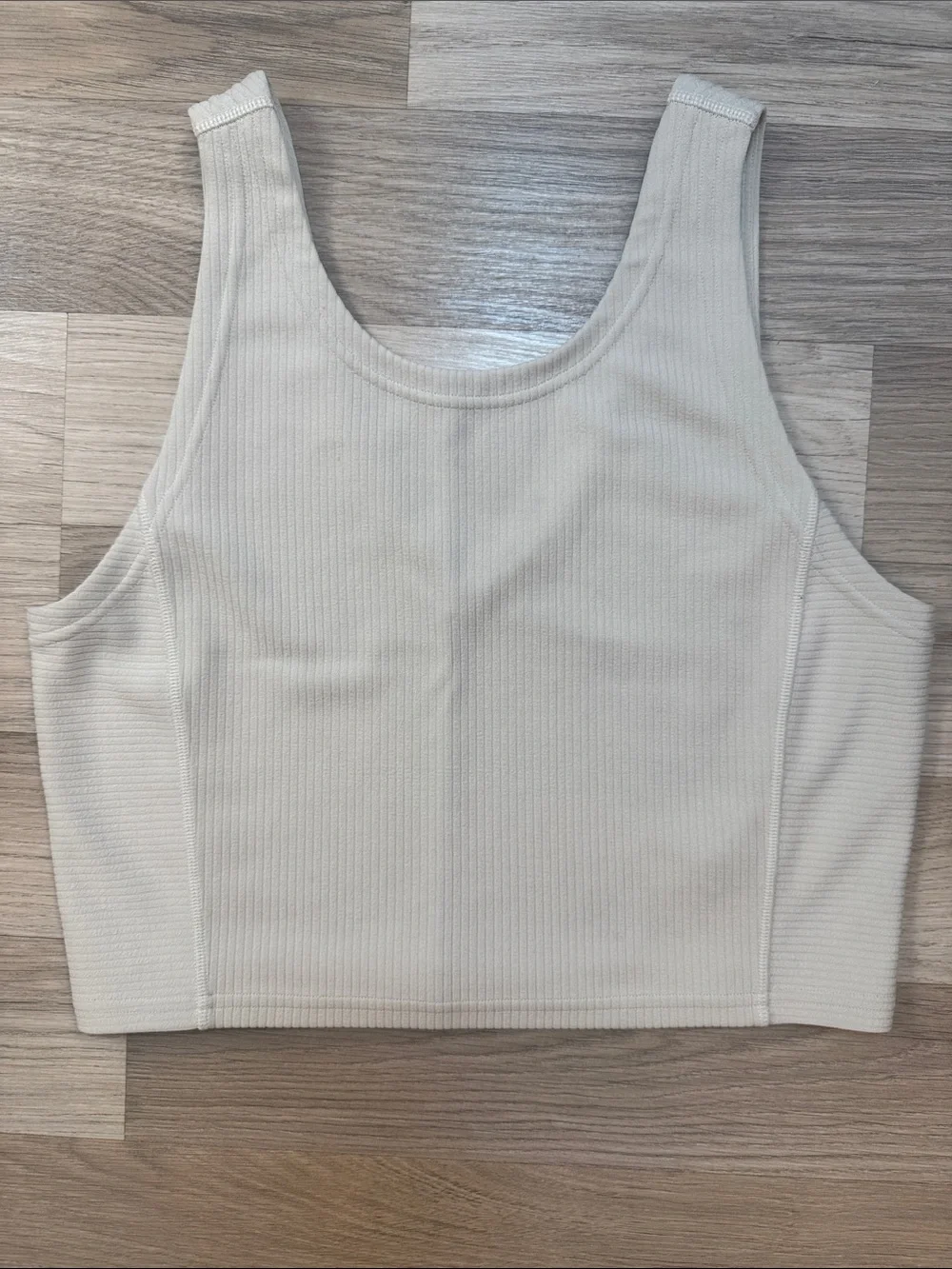 lululemon athletica Ribbed Scoop Crop Tank - Cream